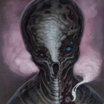 alien fetus airbrush tattoo bio bioorganic painting